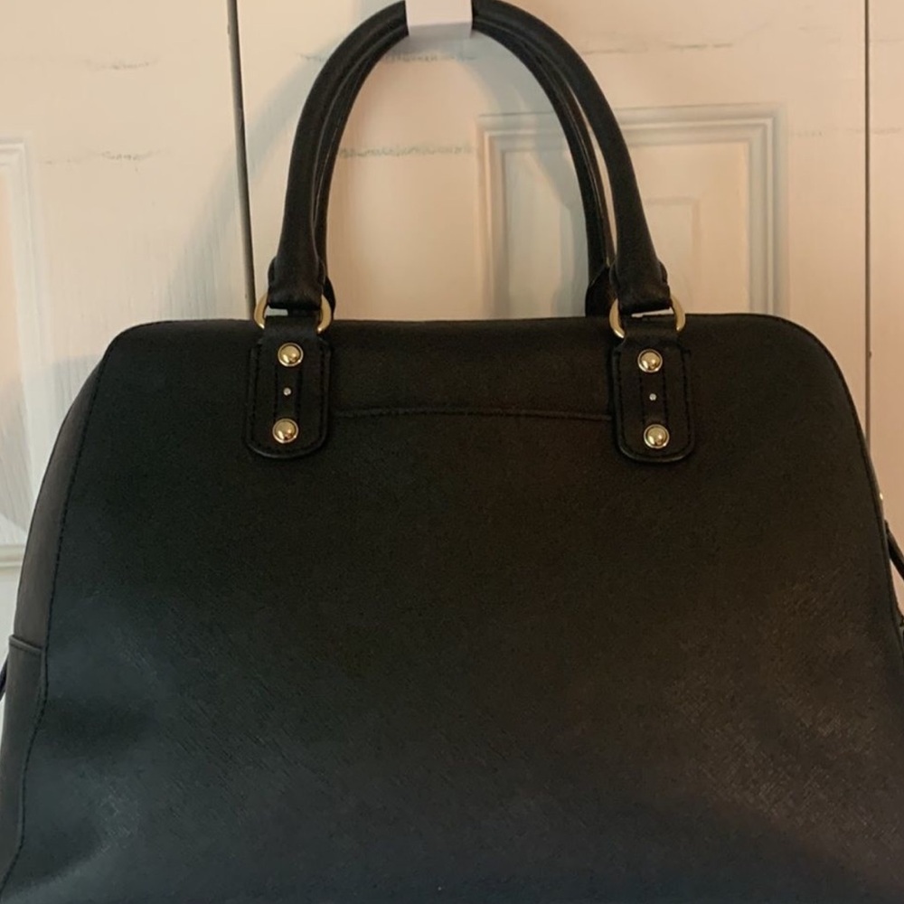 Michael Kors Black Saffiano Leather Large Zip Around Satchel w/Gold Hardware - Picture 7 of 15